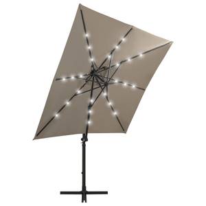 Ampelschirm mit LED-Beleuchtung Taupe - 250 x 230 x 250 cm