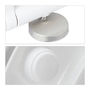 Ovaler Toilettendeckel Absenkautomatik Weiß - Metall - Kunststoff - 37 x 4 x 45 cm