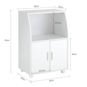 Küchenschrank FRG241-W Weiß - Holzwerkstoff - 55 x 84 x 38 cm