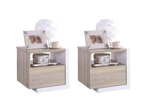 Nachttisch NAPOLI 2er-Set Beige