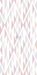 Fototapete Karomuster Pink - Naturfaser - Textil - 150 x 279 x 279 cm