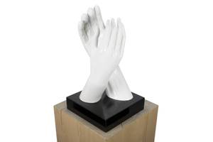 Sculpture moderne As we touched Blanc - Pierre artificielle - Matière plastique - 21 x 41 x 21 cm