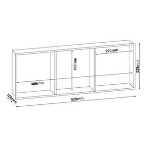 Étagère encastrée Kristinehamn Blanc - 32 x 92 cm