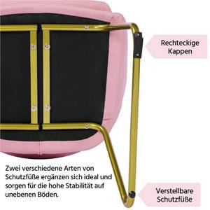 Einzelsessel Sessel Metallbeinen 1-Set Pink