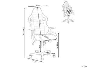 Gaming Stuhl SUPREME Schwarz - Braun - Kunstleder - 61 x 113 x 61 cm