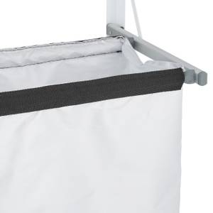 Wäscheständer Tür Schwarz - Grau - Silber - Metall - Textil - 47 x 125 x 36 cm