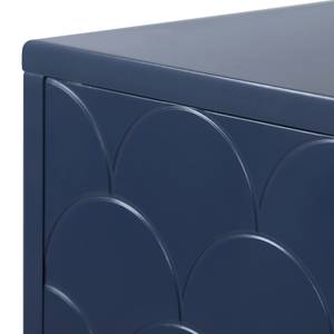 Nachttisch Ozean (2er Set) Blau - Holzwerkstoff - Metall - Massivholz - 35 x 50 x 35 cm