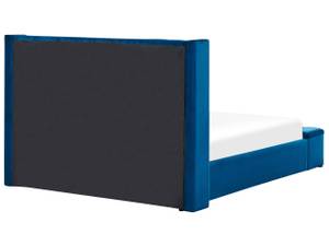 Lit double NOYERS Bleu - Bleu marine - Largeur : 190 cm