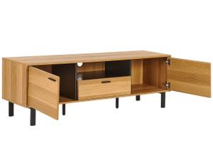 TV-Möbel CLAREMONT Schwarz - Braun - Holzwerkstoff - 160 x 51 x 40 cm