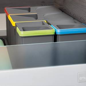 Recycle Behälter für Küchenschublade, Grau - Kunststoff - 23 x 39 x 33 cm