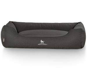 Hundebett Crispino mit Handwebcharakter Schwarz - 85 x 120 cm