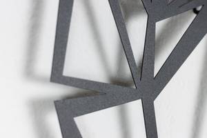 Wanddeko Metall Sanft wie eine Feder Schwarz - Metall - 72 x 70 x 3 cm