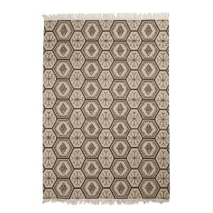 Tapis kilim MALSA REVERSIBLE Gris - Fourrure véritable - 200 x 5 x 290 cm