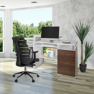 Schreibtisch WORKSPACE H IV Braun - Weiß - Holz teilmassiv - 137 x 89 x 60 cm