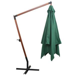 Parasol suspendu 3005780 Vert - Métal - Bois massif - 300 x 280 x 300 cm