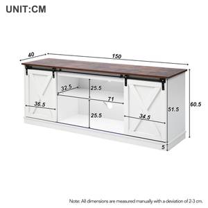 TV-Lowboard Astraios Ⅳ Weiß - Holzwerkstoff - Metall - 40 x 61 x 150 cm