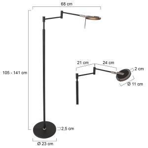 Stehlampen Turound Schwarz - Metall - 43 x 108 x 56 cm