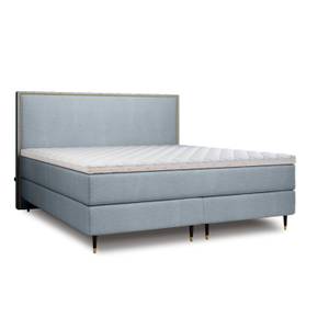 Boxspringbett BLISSFUL Blaugrau - Breite: 200 cm