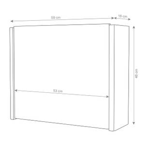 Spiegelschrank B19 Hochglanz Schwarz