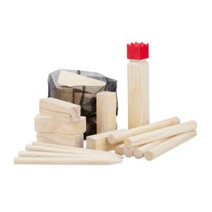 Kubb Wikingerspiel Braun - Rot - Holzwerkstoff - 5 x 5 x 30 cm