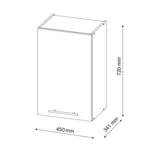 Hängeschrank Fame-Line 38374 Hochglanz Anthrazit - Sonoma Eiche Trüffel Dekor - 45 x 72 cm