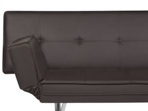 3-Sitzer Sofa BRISTOL Braun - Dunkelbraun - Silber - Tiefe: 93 cm