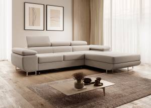 Ecksofa mit Schlaffunktion GANTA Hochglanz Beige