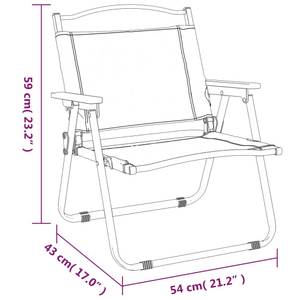 Campingstuhl 3029546 (2er Set) Grün - 43 x 59 cm