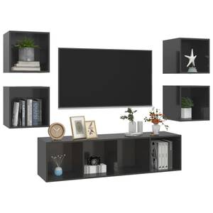 TV-Schrank 5er Set D516 Hochglanz Anthrazit