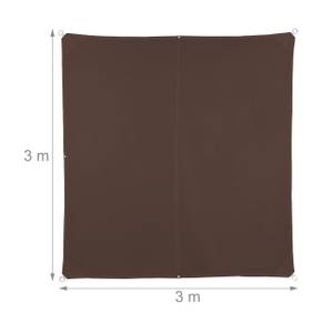 Voile d'ombrage carré brun 300 x 300 cm