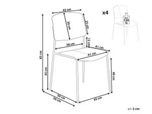 Chaise de salle à manger ASTORIA Bleu