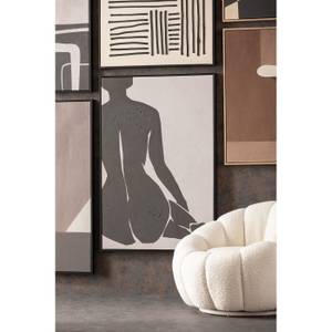 Tableau déco dos femme Noir - Pierre - Textile - 73 x 113 x 4 cm