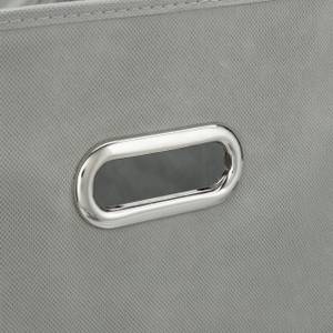 12 x Aufbewahrungsbox Stoff grau Grau - Silber