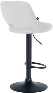 Tabouret de bar Milet Lot de 2 Blanc - Cuir synthétique - 47 x 85 x 48 cm