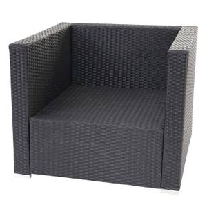 Poly-Rattan-Garnitur Busto Anthrazit - Schwarz