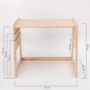 Schreibtisch aus Montessori-Kiefer Beige - Massivholz - 54 x 80 x 90 cm