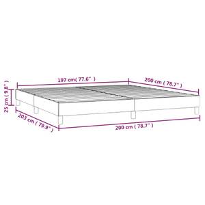 Boxspringbett 3016024-6 Schwarz - Braun - Dunkelbraun - Breite: 200 cm