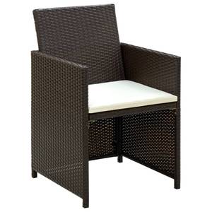 Garten-Sofagarnitur Braun - Polyrattan - 40 x 38 x 70 cm