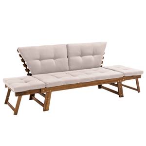 Gartencouchsofa Belize Weiß - Massivholz - 70 x 75 x 197 cm