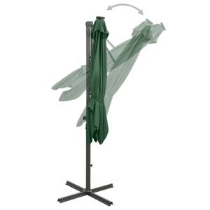 Parasol en porte-à-faux Vert - Textile - 250 x 230 x 250 cm