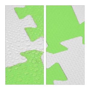 27 x Puzzlematte Sterne weiß-grün Grün - Weiß
