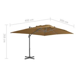 Parasol en porte-à-faux 3007813 Taupe