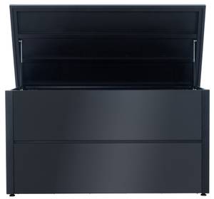 Auflagenbox Abilene Schwarz - Metall - 135 x 69 x 65 cm