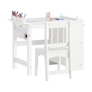 1 x Kindertisch + 1 x Stuhl KMB60-W Weiß - Holzwerkstoff - Holzart/Dekor - 80 x 65 x 54 cm