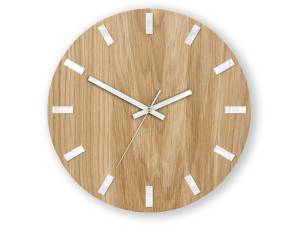 Wanduhr Simple Braun - Holzwerkstoff - 33 x 33 x 4 cm