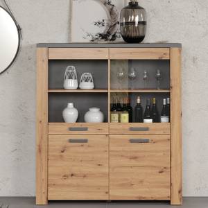 Vitrinenschrank Follow Beige - Holzwerkstoff - 40 x 139 x 127 cm