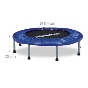 Trampolin faltbar Indoor Schwarz - Blau - Grau - Metall - Kunststoff - Textil - 95 x 22 x 95 cm