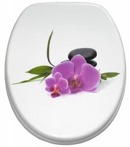 WC-Sitz Orchidee Violett - Holzwerkstoff - 38 x 6 x 47 cm