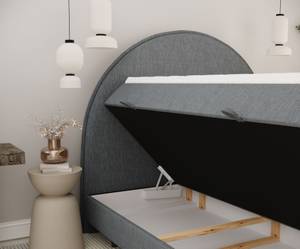 Boxspringbett Circle Anthrazit - Breite: 160 cm