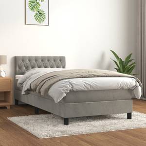 Boxspringbett 3017290-21 Hellgrau - 90 x 203 cm